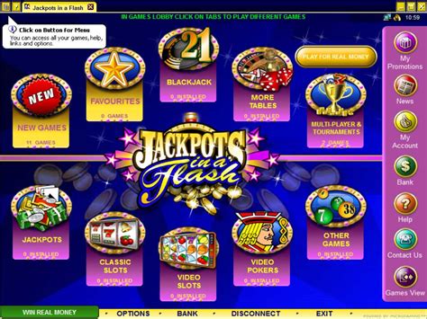 Jackpots in a flash casino app